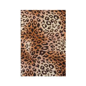 Обложка для паспорта матовая кожа с принтом Леопардовая шкура в Тюмени, натуральная матовая кожа | размер 19,3 х 13,7 см; прозрачные пластиковые крепления | гепард | гламур | леопард | мода | роскошь | шерсть