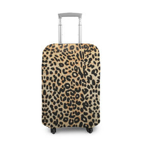 Чехол для чемодана 3D с принтом Гепард (шкура) в Тюмени, 86% полиэфир, 14% спандекс | двустороннее нанесение принта, прорези для ручек и колес | гепард | гламур | леопард | мода | пятна | роскошь | ткань | точки | шерсть