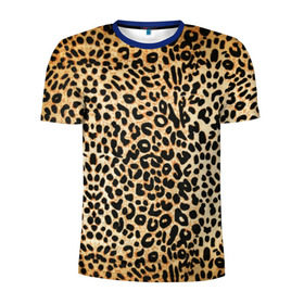 Мужская футболка 3D спортивная с принтом Гепард (шкура) в Тюмени, 100% полиэстер с улучшенными характеристиками | приталенный силуэт, круглая горловина, широкие плечи, сужается к линии бедра | гепард | гламур | леопард | мода | пятна | роскошь | ткань | точки | шерсть