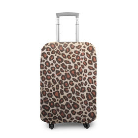 Чехол для чемодана 3D с принтом Шкура гепарда в Тюмени, 86% полиэфир, 14% спандекс | двустороннее нанесение принта, прорези для ручек и колес | гепард | гламур | леопард | мода | пятна | роскошь | ткань | точки | шерсть