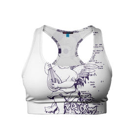 Женский спортивный топ 3D с принтом Нежный ангел в Тюмени, 82% полиэстер, 18% спандекс Ткань безопасна для здоровья, позволяет коже дышать, не мнется и не растягивается |  | ангел | граффити | музыка | новинки | популярное | хиппи