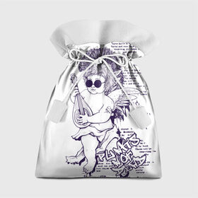 Подарочный 3D мешок с принтом Нежный ангел в Тюмени, 100% полиэстер | Размер: 29*39 см | ангел | граффити | музыка | новинки | популярное | хиппи