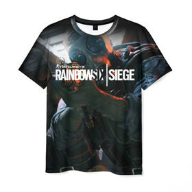 Мужская футболка 3D с принтом Rainbow six | Siege в Тюмени, 100% полиэфир | прямой крой, круглый вырез горловины, длина до линии бедер | boom | fire | rainbowsix | siege | tom clansys