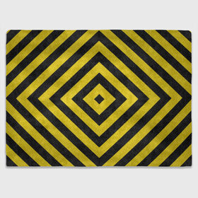 Плед 3D с принтом Чёрные и Жёлтые Квадраты в Тюмени, 100% полиэстер | закругленные углы, все края обработаны. Ткань не мнется и не растягивается | Тематика изображения на принте: жёлтый | квадрат | полосы | текстура | узор | чёрный