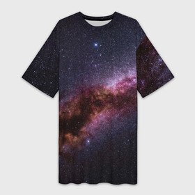 Платье-футболка 3D с принтом Млечный путь в Тюмени,  |  | вселенная | галактика | звёзды | космическое пространство | космос | созвездие
