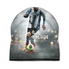 Шапка 3D с принтом Leo Messi в Тюмени, 100% полиэстер | универсальный размер, печать по всей поверхности изделия | barselona | messi | аргентина | барселона | месси | мяч | футбол