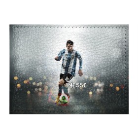 Обложка для студенческого билета с принтом Leo Messi в Тюмени, натуральная кожа | Размер: 11*8 см; Печать на всей внешней стороне | barselona | messi | аргентина | барселона | месси | мяч | футбол