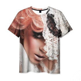 Мужская футболка 3D с принтом Lady Gaga в Тюмени, 100% полиэфир | прямой крой, круглый вырез горловины, длина до линии бедер | Тематика изображения на принте: lady gaga | звезда | знаменитость | леди гага | музыка | певица