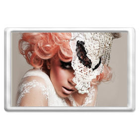 Магнит 45*70 с принтом Lady Gaga в Тюмени, Пластик | Размер: 78*52 мм; Размер печати: 70*45 | lady gaga | звезда | знаменитость | леди гага | музыка | певица