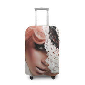 Чехол для чемодана 3D с принтом Lady Gaga в Тюмени, 86% полиэфир, 14% спандекс | двустороннее нанесение принта, прорези для ручек и колес | lady gaga | звезда | знаменитость | леди гага | музыка | певица