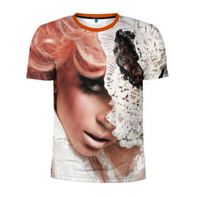Мужская футболка 3D спортивная с принтом Lady Gaga в Тюмени, 100% полиэстер с улучшенными характеристиками | приталенный силуэт, круглая горловина, широкие плечи, сужается к линии бедра | lady gaga | звезда | знаменитость | леди гага | музыка | певица