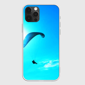 Чехол для iPhone 12 Pro Max с принтом Прыжок в Тюмени, Силикон |  | Тематика изображения на принте: парашют | прыжок | синяя