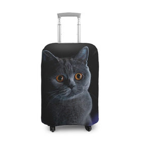 Чехол для чемодана 3D с принтом Британец 1 в Тюмени, 86% полиэфир, 14% спандекс | двустороннее нанесение принта, прорези для ручек и колес | британец | британская | британцы | кот | котенок | котик | котэ | кошка