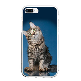Чехол для iPhone 7Plus/8 Plus матовый с принтом Мейн-кун 2 в Тюмени, Силикон | Область печати: задняя сторона чехла, без боковых панелей | кот | котенок | котик | котэ | кошка | мейн кун | мейнкун | мэйн кун | мэйнкун