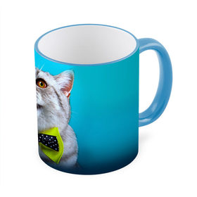 Кружка 3D с принтом Британец 3 в Тюмени, керамика | ёмкость 330 мл | Тематика изображения на принте: британец | британская | британцы | кот | котенок | котик | котэ | кошка
