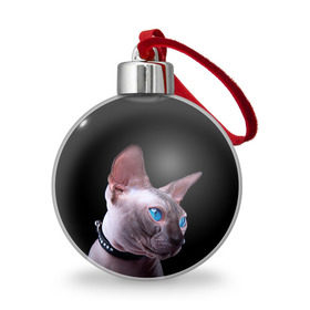 Ёлочный шар с принтом Сфинкс 6 в Тюмени, Пластик | Диаметр: 77 мм | Тематика изображения на принте: кот | котенок | котик | котэ | кошка | сфинкс