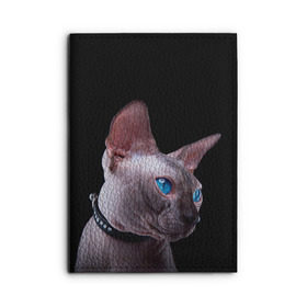 Обложка для автодокументов с принтом Сфинкс 6 в Тюмени, натуральная кожа |  размер 19,9*13 см; внутри 4 больших “конверта” для документов и один маленький отдел — туда идеально встанут права | кот | котенок | котик | котэ | кошка | сфинкс