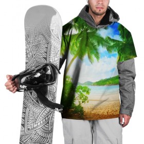 Накидка на куртку 3D с принтом Тропики в Тюмени, 100% полиэстер |  | берег | лето | море | отдых | тропики