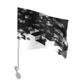 Флаг для автомобиля с принтом Trianse в Тюмени, 100% полиэстер | Размер: 30*21 см | полигоны | текстура | треугольники