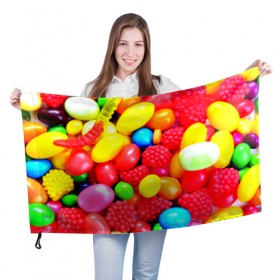 Флаг 3D с принтом Sweet Candy в Тюмени, 100% полиэстер | плотность ткани — 95 г/м2, размер — 67 х 109 см. Принт наносится с одной стороны | 