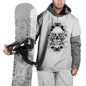 Накидка на куртку 3D с принтом Череп 33 в Тюмени, 100% полиэстер |  | Тематика изображения на принте: skull | skulls | кости | скелет | череп