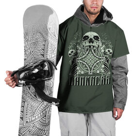 Накидка на куртку 3D с принтом Череп 38 в Тюмени, 100% полиэстер |  | Тематика изображения на принте: skull | skulls | кости | скелет | череп