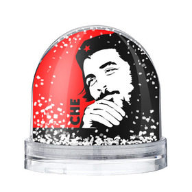 Снежный шар с принтом Че Гевара в Тюмени, Пластик | Изображение внутри шара печатается на глянцевой фотобумаге с двух сторон | che | che guevara | comandante | revolution | viva | революция | че | чегевара