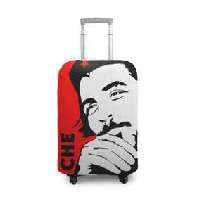 Чехол для чемодана 3D с принтом Че Гевара в Тюмени, 86% полиэфир, 14% спандекс | двустороннее нанесение принта, прорези для ручек и колес | Тематика изображения на принте: che | che guevara | comandante | revolution | viva | революция | че | чегевара
