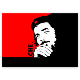 Поздравительная открытка с принтом Че Гевара в Тюмени, 100% бумага | плотность бумаги 280 г/м2, матовая, на обратной стороне линовка и место для марки
 | che | che guevara | comandante | revolution | viva | революция | че | чегевара