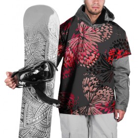 Накидка на куртку 3D с принтом Фэшн 12 в Тюмени, 100% полиэстер |  | Тематика изображения на принте: бабочки | паттерн
