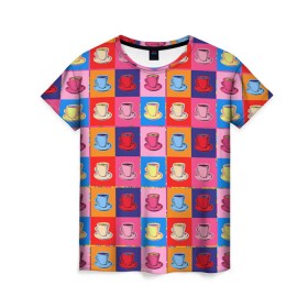 Женская футболка 3D с принтом Поп арт 18 в Тюмени, 100% полиэфир ( синтетическое хлопкоподобное полотно) | прямой крой, круглый вырез горловины, длина до линии бедер | fashion | pop art | popart | trend | губы | мода | тренд