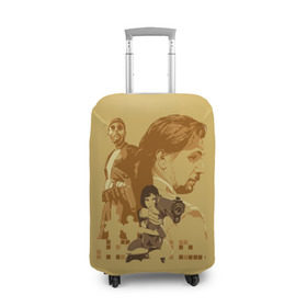 Чехол для чемодана 3D с принтом Леон в Тюмени, 86% полиэфир, 14% спандекс | двустороннее нанесение принта, прорези для ручек и колес | leon | professional | кино | леон | о.м.с.к. | профессионал | франция