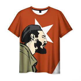 Мужская футболка 3D с принтом Куба в Тюмени, 100% полиэфир | прямой крой, круглый вырез горловины, длина до линии бедер | che | patria o muerte | кастро | куба | о.м.с.к. | революция | ссср | фидель | фидель кастро