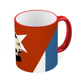 Кружка 3D с принтом Куба в Тюмени, керамика | ёмкость 330 мл | Тематика изображения на принте: che | patria o muerte | кастро | куба | о.м.с.к. | революция | ссср | фидель | фидель кастро