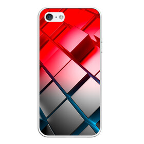 Чехол для iPhone 5/5S матовый с принтом Текстура в Тюмени, Силикон | Область печати: задняя сторона чехла, без боковых панелей | кубы | объем