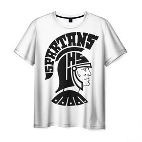 Мужская футболка 3D с принтом Спартанец в Тюмени, 100% полиэфир | прямой крой, круглый вырез горловины, длина до линии бедер | 300 спартанцев | спарта | спартанец