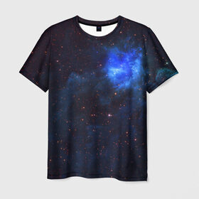 Мужская футболка 3D с принтом Холодная туманность в Тюмени, 100% полиэфир | прямой крой, круглый вырез горловины, длина до линии бедер | вселенная | галактика | звёзды | космическое пространство | космос | созвездие