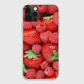 Чехол для iPhone 12 Pro Max с принтом Ягоды в Тюмени, Силикон |  | Тематика изображения на принте: десерт | еда | клубника | красный | малина | сладкое | ягоды