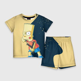 Детский костюм с шортами 3D с принтом Барт в Тюмени,  |  | simpsons | барт | гомер | мардж | симпсоны