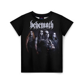 Детская футболка 3D с принтом Behemoth в Тюмени, 100% гипоаллергенный полиэфир | прямой крой, круглый вырез горловины, длина до линии бедер, чуть спущенное плечо, ткань немного тянется | behemoth | dark | deathmetal | metal | бегемот | блэк метал