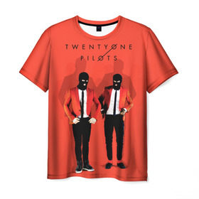 Мужская футболка 3D с принтом TwentyONE PILOTS в Тюмени, 100% полиэфир | прямой крой, круглый вырез горловины, длина до линии бедер | 21 | blurryface | music | twenty one pilots