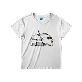 Детская футболка 3D с принтом Бэха в Тюмени, 100% гипоаллергенный полиэфир | прямой крой, круглый вырез горловины, длина до линии бедер, чуть спущенное плечо, ткань немного тянется | bmw | автомобиль | беха | бмв | о.м.с.к. | транспорт