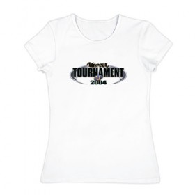 Женская футболка хлопок с принтом Unreal Tournament 2004 в Тюмени, 100% хлопок | прямой крой, круглый вырез горловины, длина до линии бедер, слегка спущенное плечо | 2004 | unreal tournament