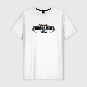 Мужская футболка премиум с принтом Unreal Tournament 2004 в Тюмени, 92% хлопок, 8% лайкра | приталенный силуэт, круглый вырез ворота, длина до линии бедра, короткий рукав | Тематика изображения на принте: 2004 | unreal tournament