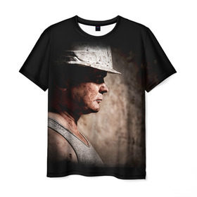Мужская футболка 3D с принтом Шахтёр в Тюмени, 100% полиэфир | прямой крой, круглый вырез горловины, длина до линии бедер | Тематика изображения на принте: шахтер