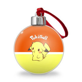 Ёлочный шар с принтом Pokeball в Тюмени, Пластик | Диаметр: 77 мм | pikachu | pokeboll | pokemon | пикачу | покеболл | покемон