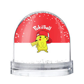 Снежный шар с принтом Pokeball в Тюмени, Пластик | Изображение внутри шара печатается на глянцевой фотобумаге с двух сторон | pikachu | pokeboll | pokemon | пикачу | покеболл | покемон