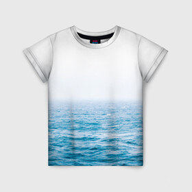 Детская футболка 3D с принтом sea в Тюмени, 100% гипоаллергенный полиэфир | прямой крой, круглый вырез горловины, длина до линии бедер, чуть спущенное плечо, ткань немного тянется | Тематика изображения на принте: orca | sea | whale | вода | киты | косатки | лето | любовь | море | океан | отдых | пальмы | пляж | солнце