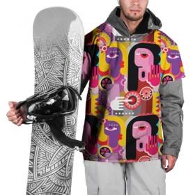 Накидка на куртку 3D с принтом Импрессионизм 10 в Тюмени, 100% полиэстер |  | абстракция | импрессионизм | человечки | яркий