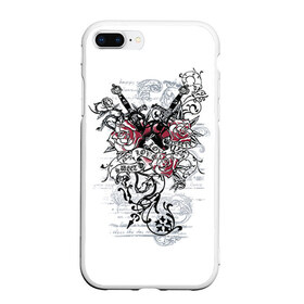 Чехол для iPhone 7Plus/8 Plus матовый с принтом Рок сердца 5 в Тюмени, Силикон | Область печати: задняя сторона чехла, без боковых панелей | heart | tattoo | разбитое | сердечко | сердце | тату | татушка